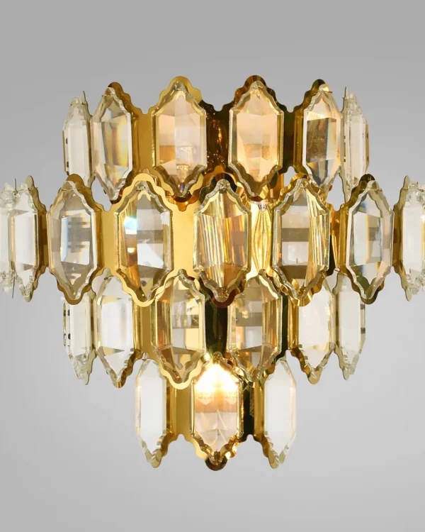 Orion Crystal Wall Sconce, 3-Light in gold
