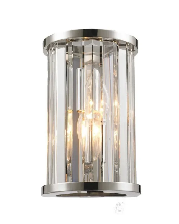 Prisme Crystal Wall Sconce, 2-Light in polished chrome