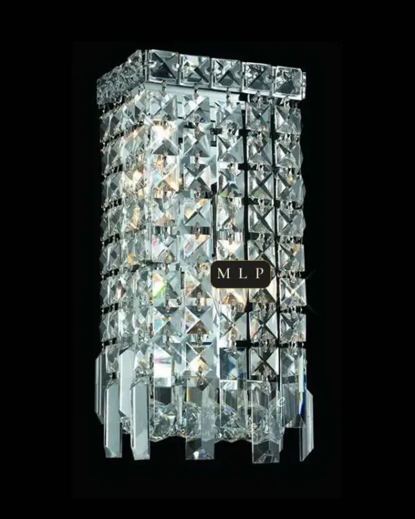 Schönbrunn Crystal Wall Sconce, 2-Light, 13" H in polished chrome