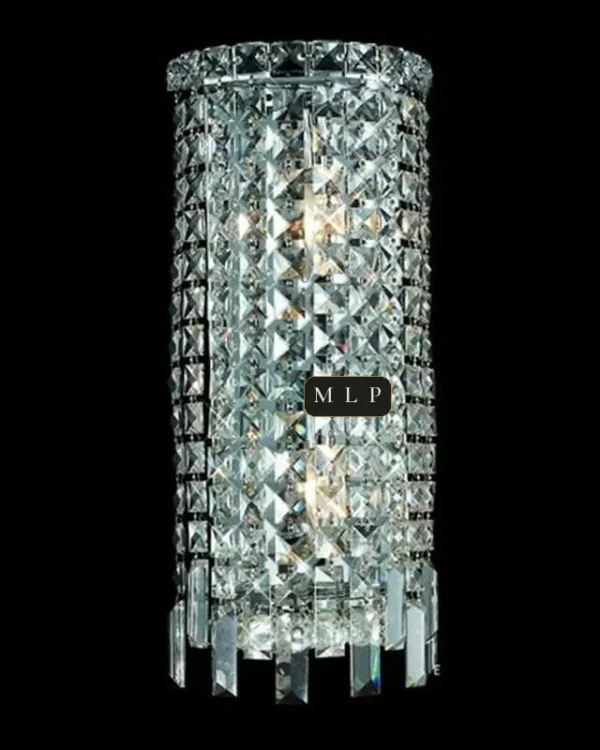 Schönbrunn Crystal Wall Sconce II, 4-Light, 16" H in Polished Chrome in polished chrome