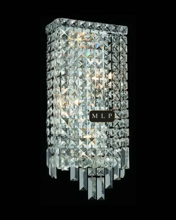 Schönbrunn Crystal Wall Sconce, 4-Light, 18" H in polished chrome