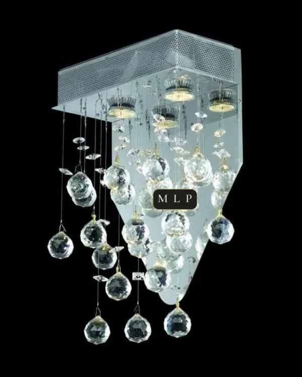Schönbrunn Crystal Wall Sconce, 2-Light, 17" H in polished chrome