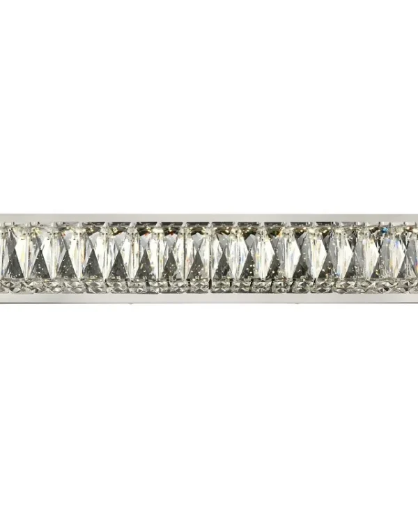 Vecteur Linear Crystal Wall Sconce, 4" H in Polished Chrome in polished chrome