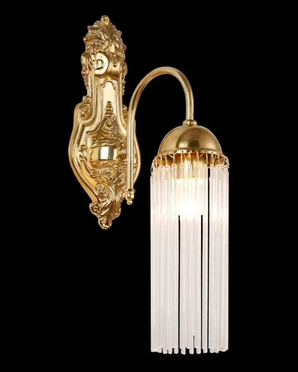 Giverny Glass Wall Sconce, 1-Light in antique brass