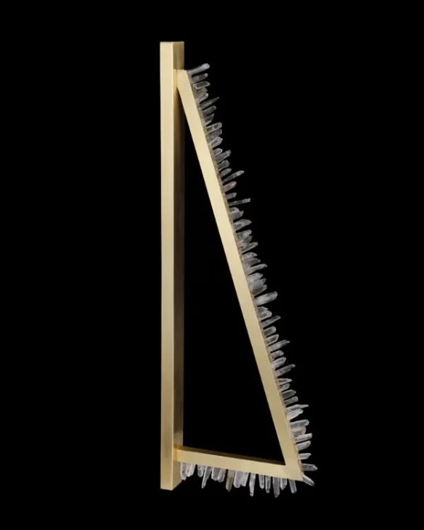 Ambre Quartz Wall Sconce in brass