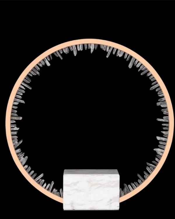 Lapis Quartz Wall Sconce in brass