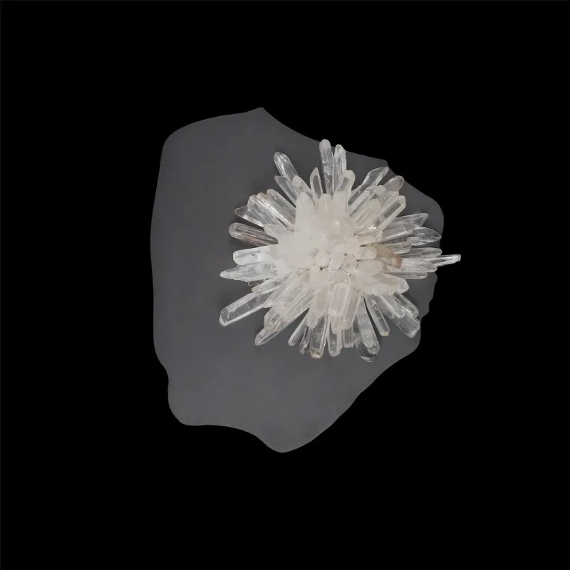 Tourmaline Quartz Wall Sconce in brass