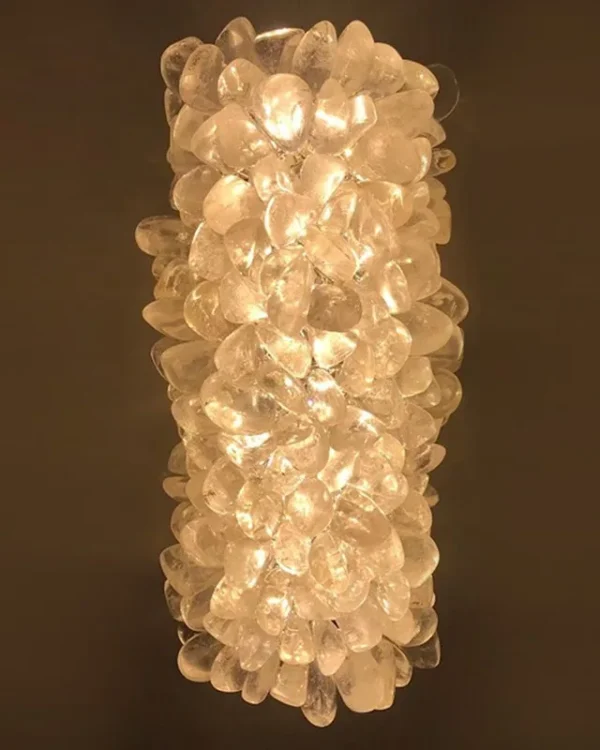 Émeraude Quartz Wall Sconce in brass